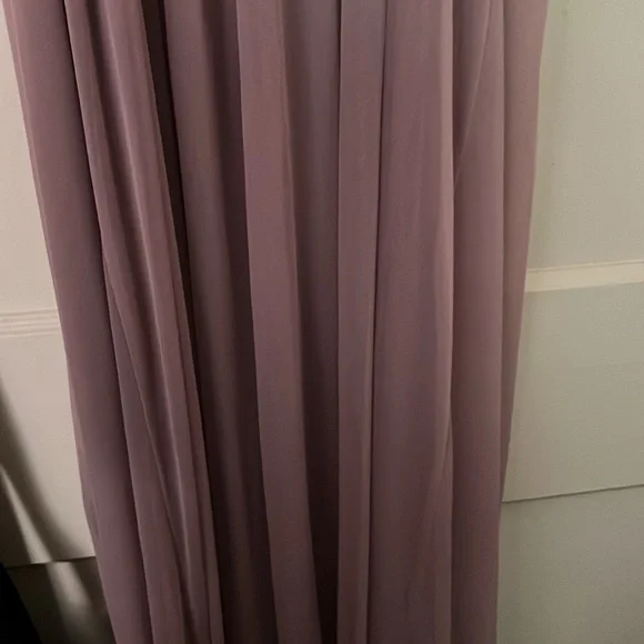 NWT david's bridal quartz v neck mesh gown with slit size: 14 - Picture 7 of 8